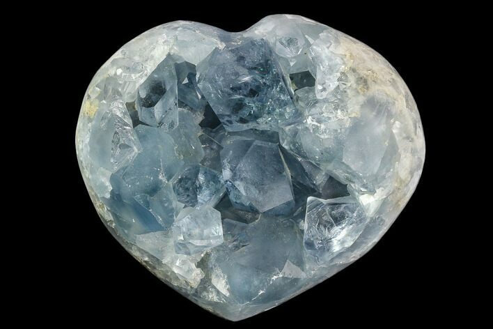 Crystal Filled Celestine (Celestite) Heart Geode - Madagascar #126654